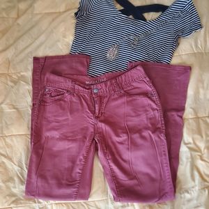 Maurices Rust Colored Flare Trousers